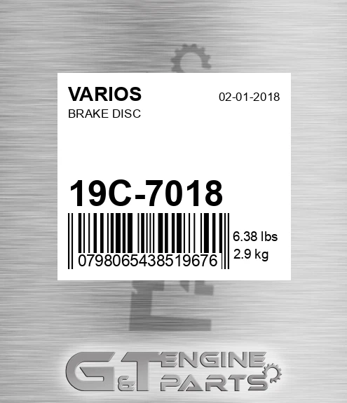 19C-7018 Brake Disc