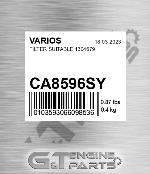 CA8596SY Filter Suitable 1304679