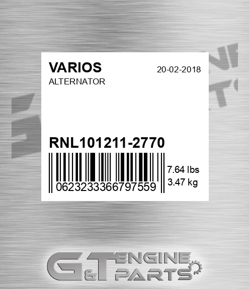 RNL101211-2770 Alternator