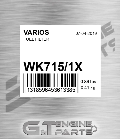 WK715/1X Fuel Filter