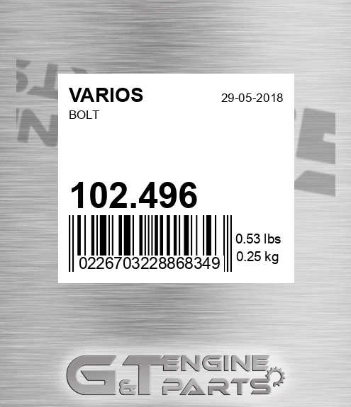 102.496 Bolt