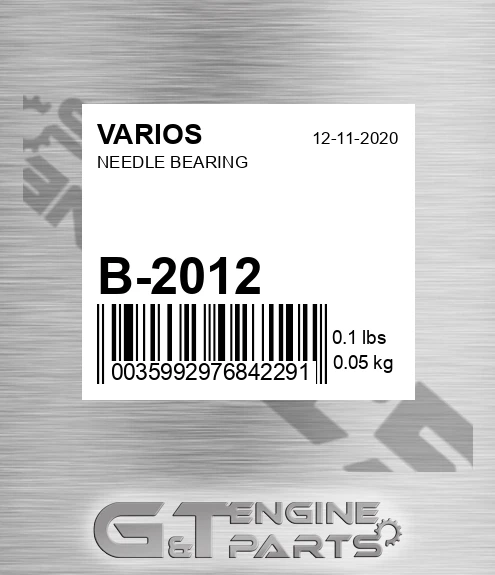 B-2012 VARIOS Needle Bearing