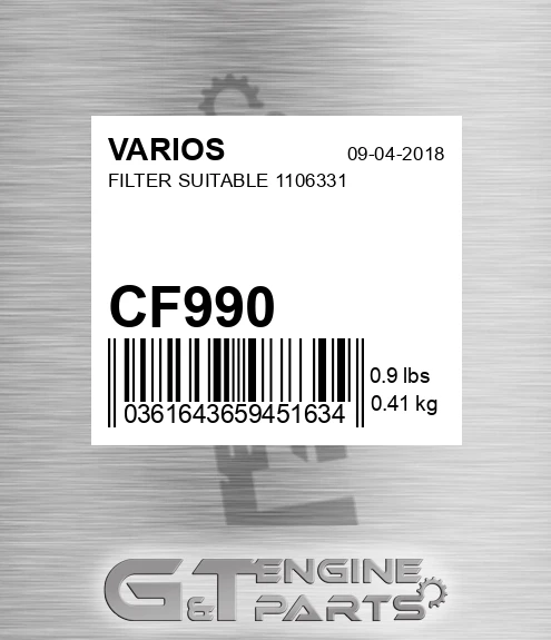 CF990 Filter Suitable 1106331