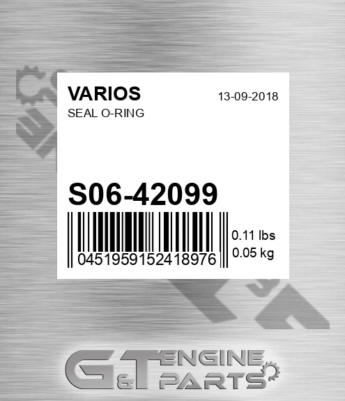 S06/42099 Seal O-ring for VARIOS