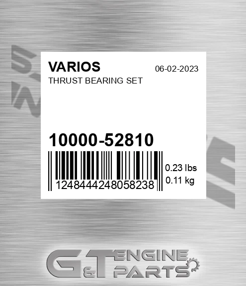 10000-52810 Thrust Bearing Set