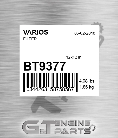 BT9377 Filter