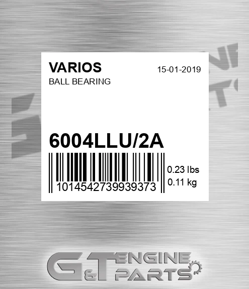 6004LLU/2A Ball Bearing