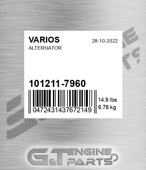 101211-7960+ Alternator