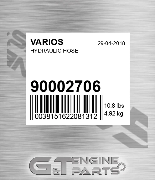 900.02706 Hydraulic Hose for VARIOS