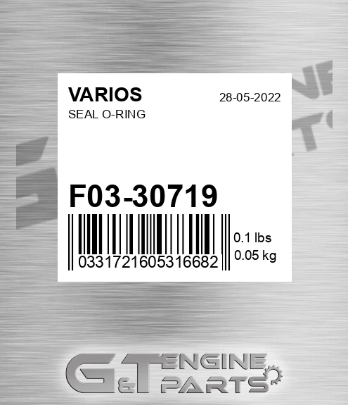 F03/30719 Seal O-ring