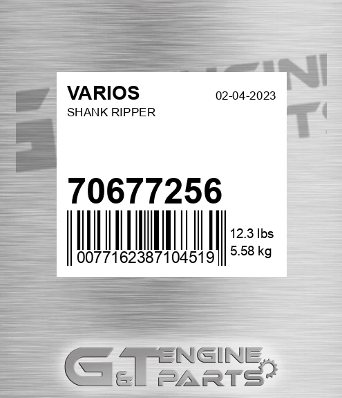 70677256 Shank Ripper for VARIOS