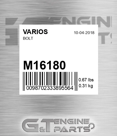 M16180 Bolt