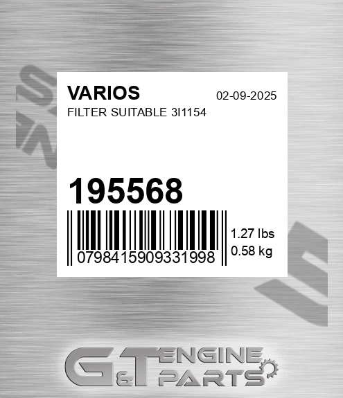 195568 Filter Suitable 3i1154