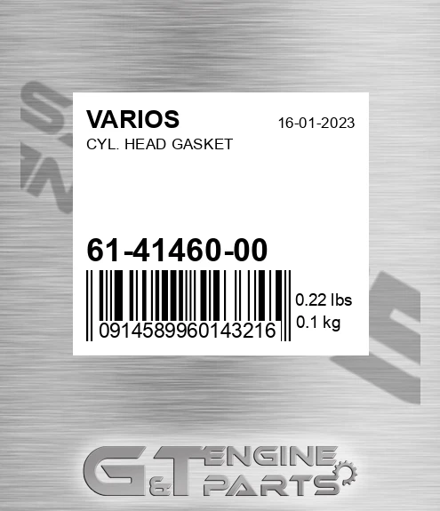 61-41460-00 Cyl. Head Gasket