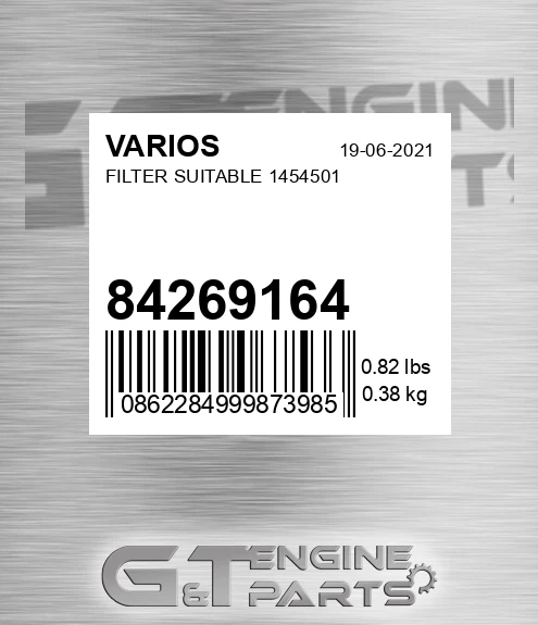84269164 VARIOS Filter Suitable 1454501