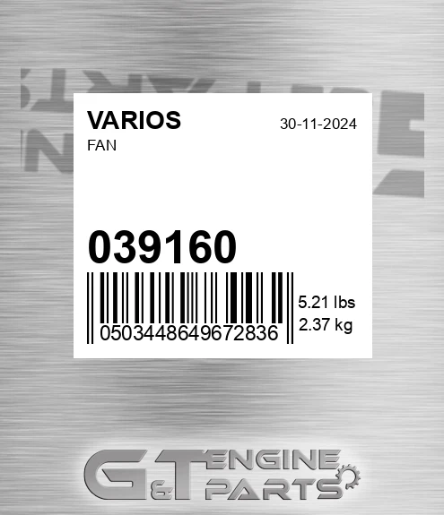 039.160 Fan for VARIOS