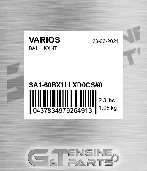 SA1-60BX1LLXD0CS#0 Ball Joint