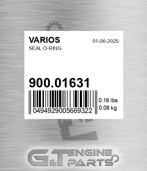 900.01631 Seal O-ring