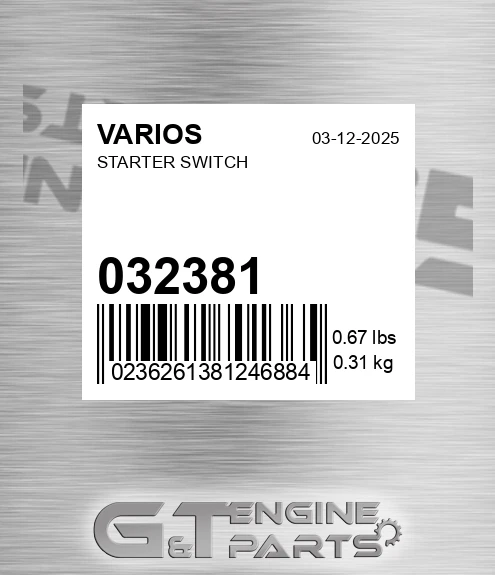 032.381 VARIOS Starter Switch