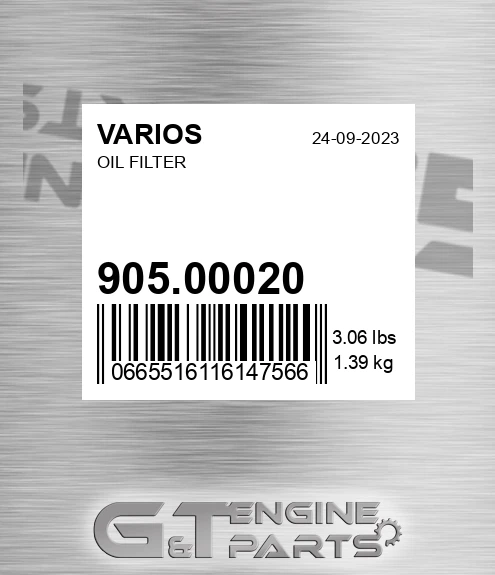 905.00020 Oil Filter