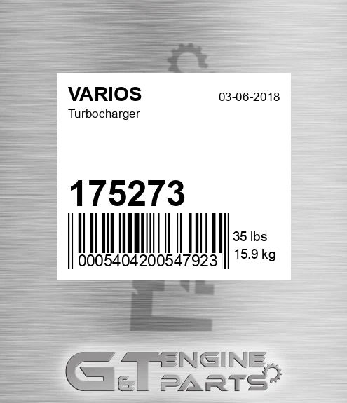 175273 Turbocharger