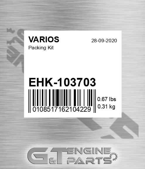 EHK-103703 Packing Kit