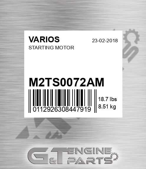 M2TS0072AM Starting Motor