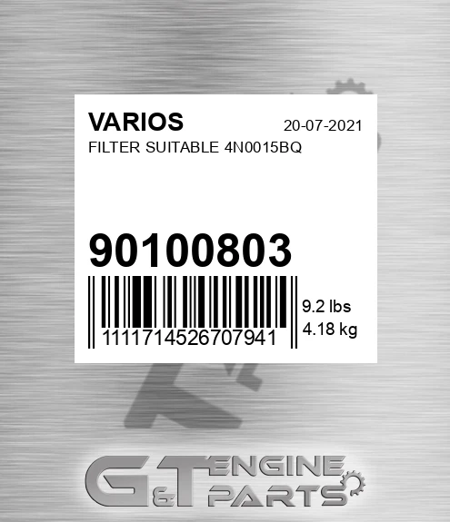 901.00803 Filter Suitable 4n0015bq