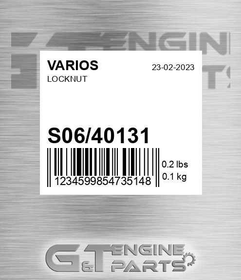 S06/40131 Locknut