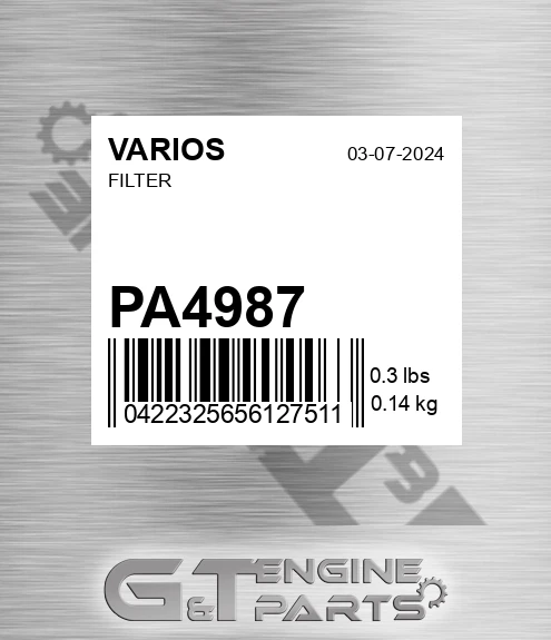 PA4987 Filter for VARIOS