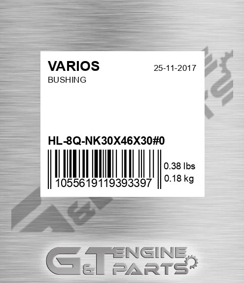 HL-8Q-NK30X46X30#0 Bushing