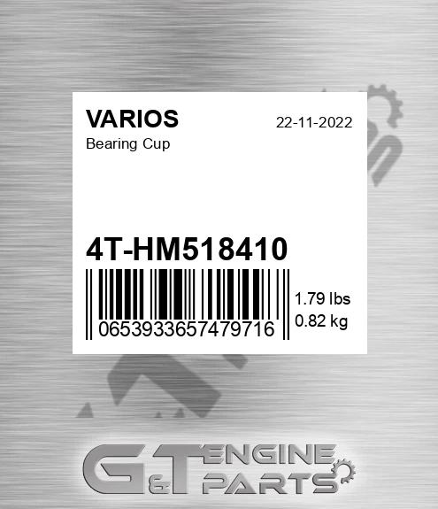 4T-HM518410 Bearing Cup