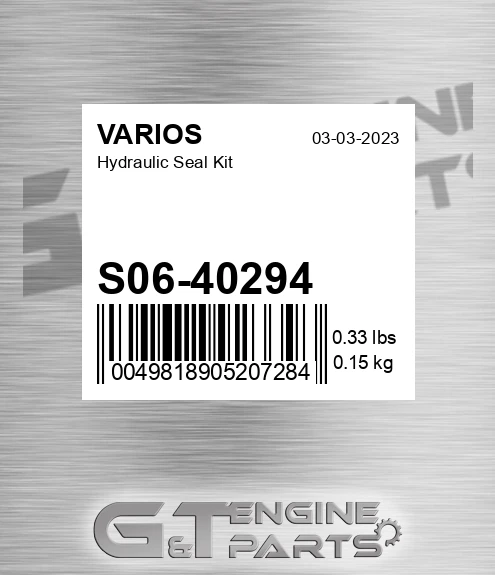S06-40294 Hydraulic Seal Kit
