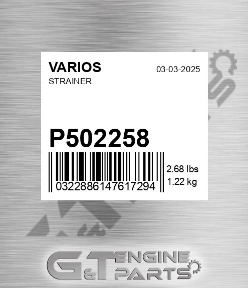 P502258 Strainer