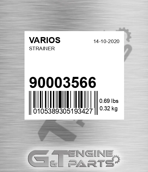900.03566 Strainer for VARIOS