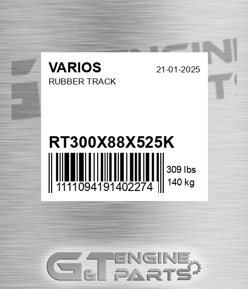 RT300X88X525K Rubber Track