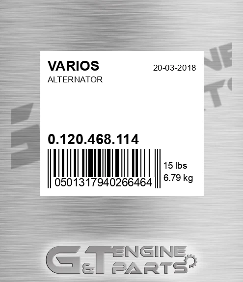 0.120.468.114+ Alternator