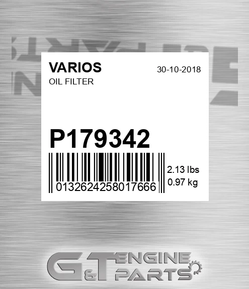 P179342 Oil Filter