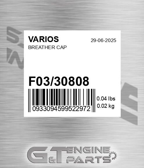 F03/30808 Breather Cap