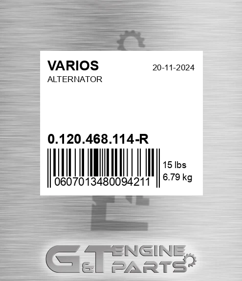 0.120.468.114-R Alternator