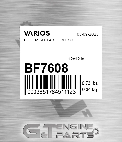 BF7608 VARIOS Filter Suitable 3i1321