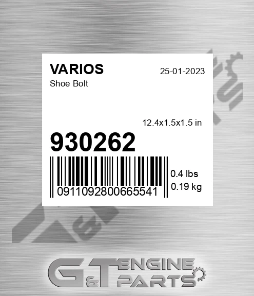 930262 Shoe Bolt