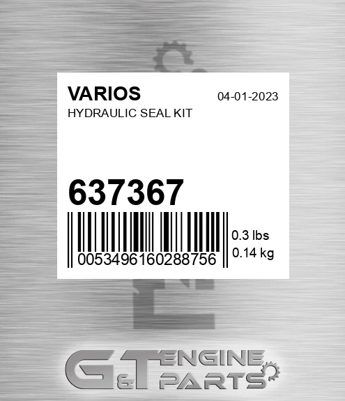 637367 Hydraulic Seal Kit