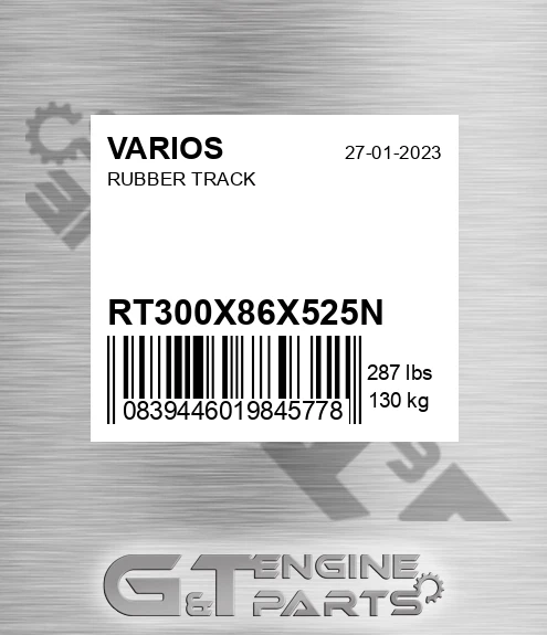RT300X86X525N Rubber Track