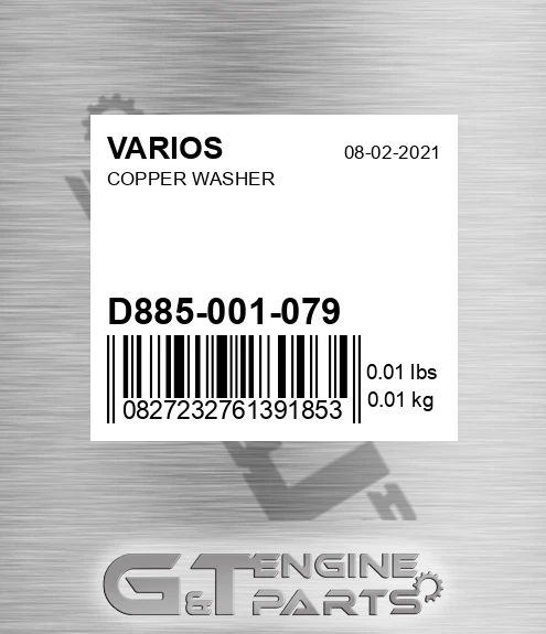 D885-001-079 Copper Washer