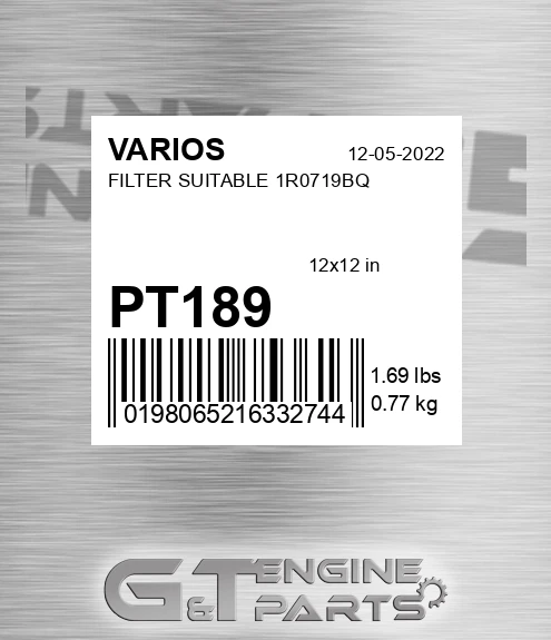 PT189 Filter Suitable 1r0719bq