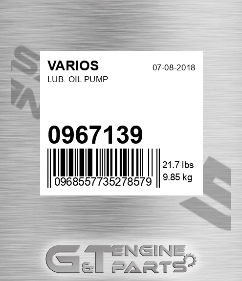 096.7139 Lub. Oil Pump for VARIOS