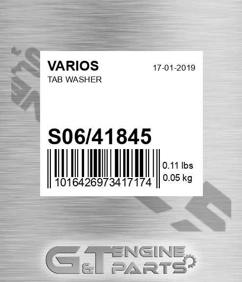 S06/41845 Tab Washer
