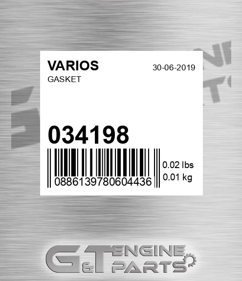 034.198 Gasket for VARIOS