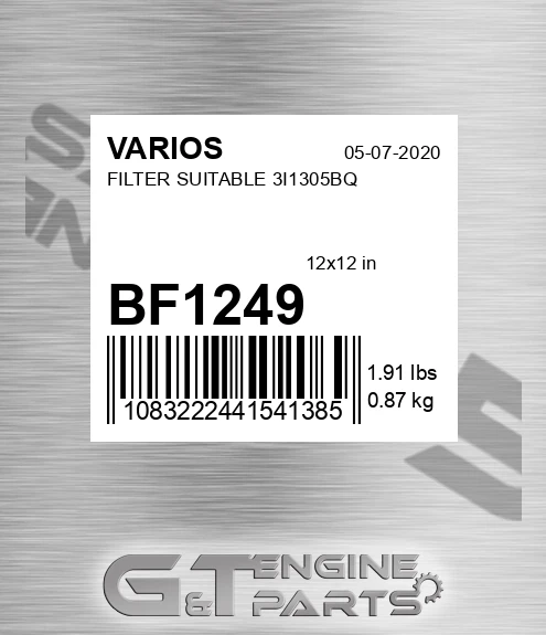 BF1249 VARIOS Filter Suitable 3i1305bq